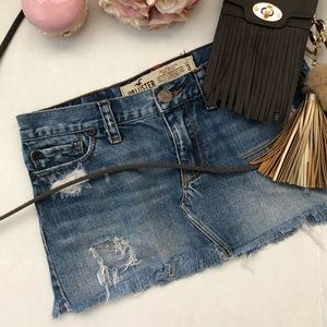 Hollister Distressed denim skirt